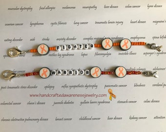 Orange Awareness Zipper Pull, Fighter, Warrior, M.S., CRPS, RSD, COPD, Leukemia, Juvenile Diabetes, Kidney Cancer, Melanoma, Hope Charm