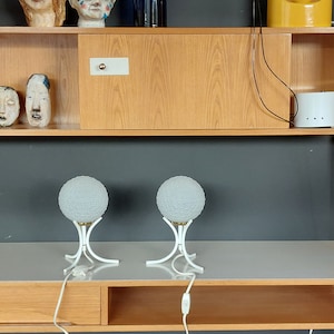 1960er Jahre Tischlampen, mid century, Glas und Metall