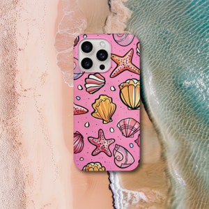 Pink Sea Shell Phone Case|Sea Shell Case|Tough case