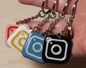 NFC Instagram Schlüsselanhänger personalisiert programmierter Link, 3D Druck, Geschenk Ersteller Influencer, Frankreich