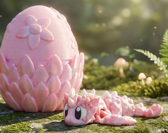 Gelenkiger Kawaii Kirschblüten Baby Drache 3dGOB, Sakura rosa Figur 3D Druck Frankreich, Geschenk Mädchen