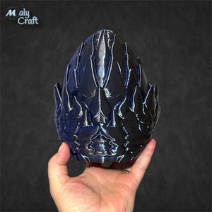 Eisdrachen-Ei – Geheimversteck – 3D-Druck – Originelle Dekoration – Zappelspielzeug | Fantasy-Figur – Hergestellt in Frankreich