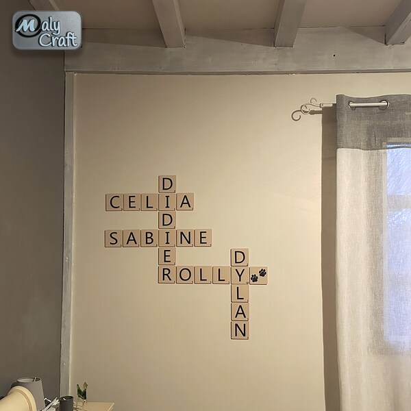 Lettres Scrabble,lettre géante personnalisées murale ou à poser | Impression 3D | décoration, prénom, déco, motif personnel | made in France