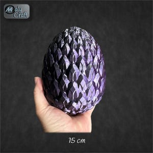 Œuf De Dragon Imprimé 3D Articulé - 2 Pièces Réalistes - Jouet Collection Ou Décoration Bureau - Couleurs Laser