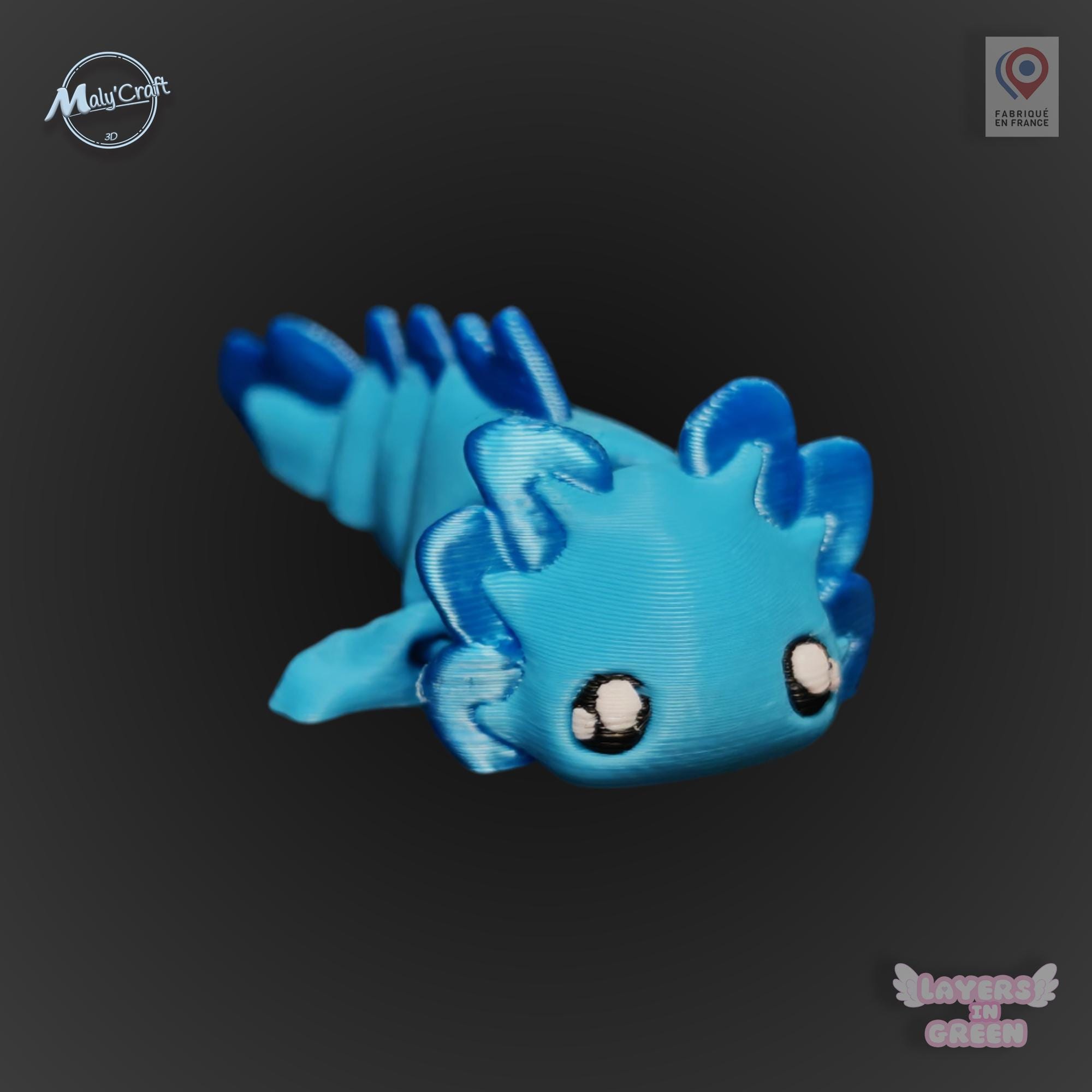 Axolotl articolato in 3D – Simpatica statuetta Fidget – Regalo