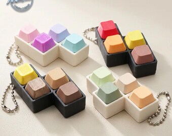 Arcade Fidget Clicker Puzzle, Retro Gamer Schlüsselanhänger, personalisiertes Schreibtischgerät, mechanischer Switch, 3D-Druck Frankreich