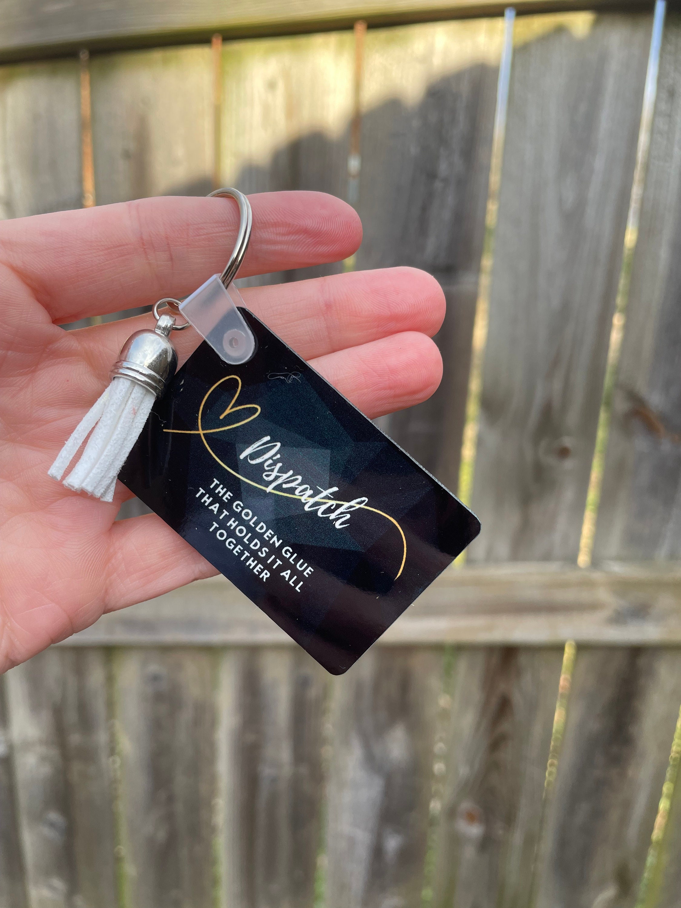 Personalized 911 Dispatcher Keychain With Tassel, Gifts for Dispatcher