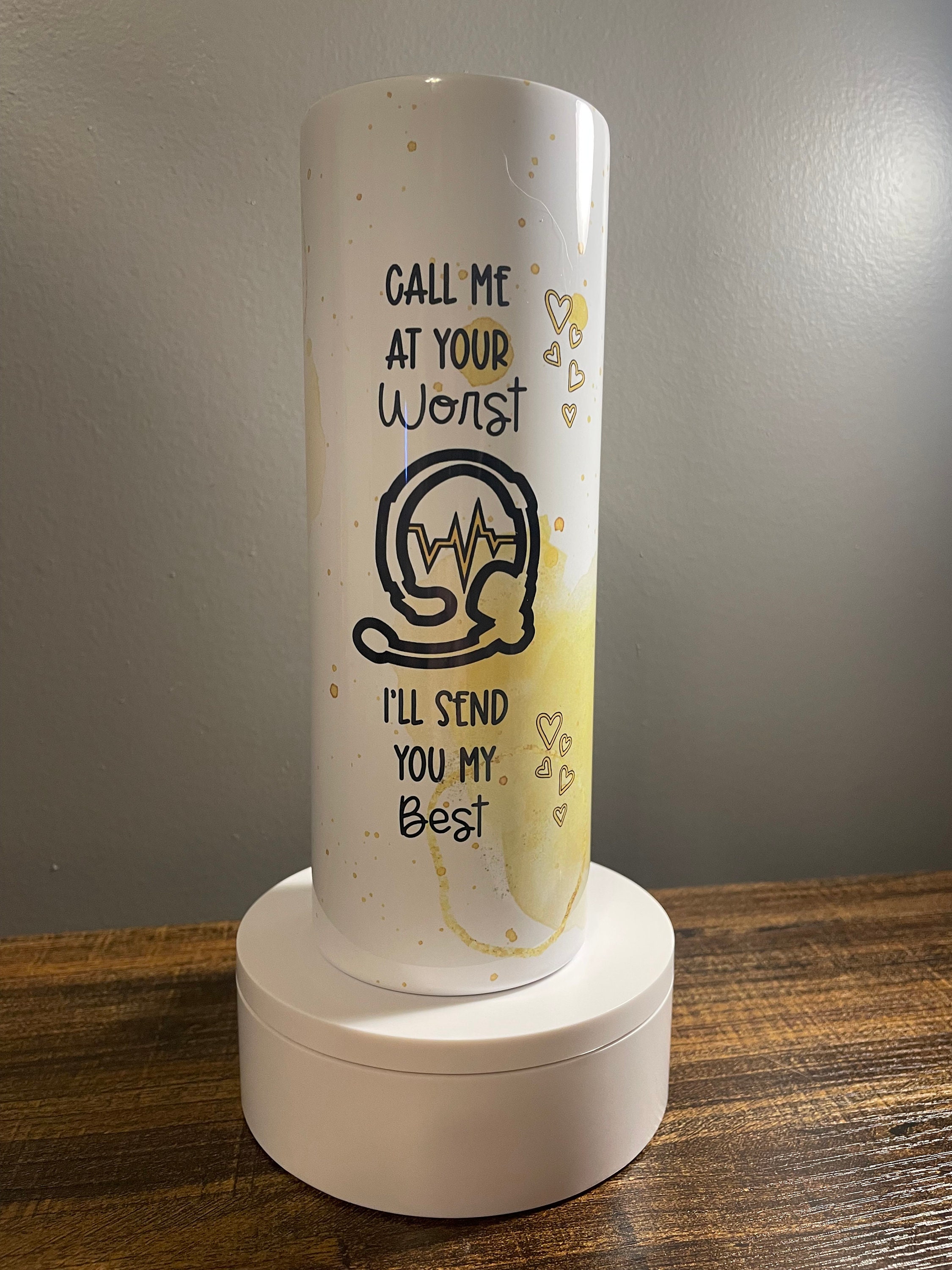 911 Dispatch Coffee Mug, Thin Gold Line, 911 Dispatch Cup, Emergency