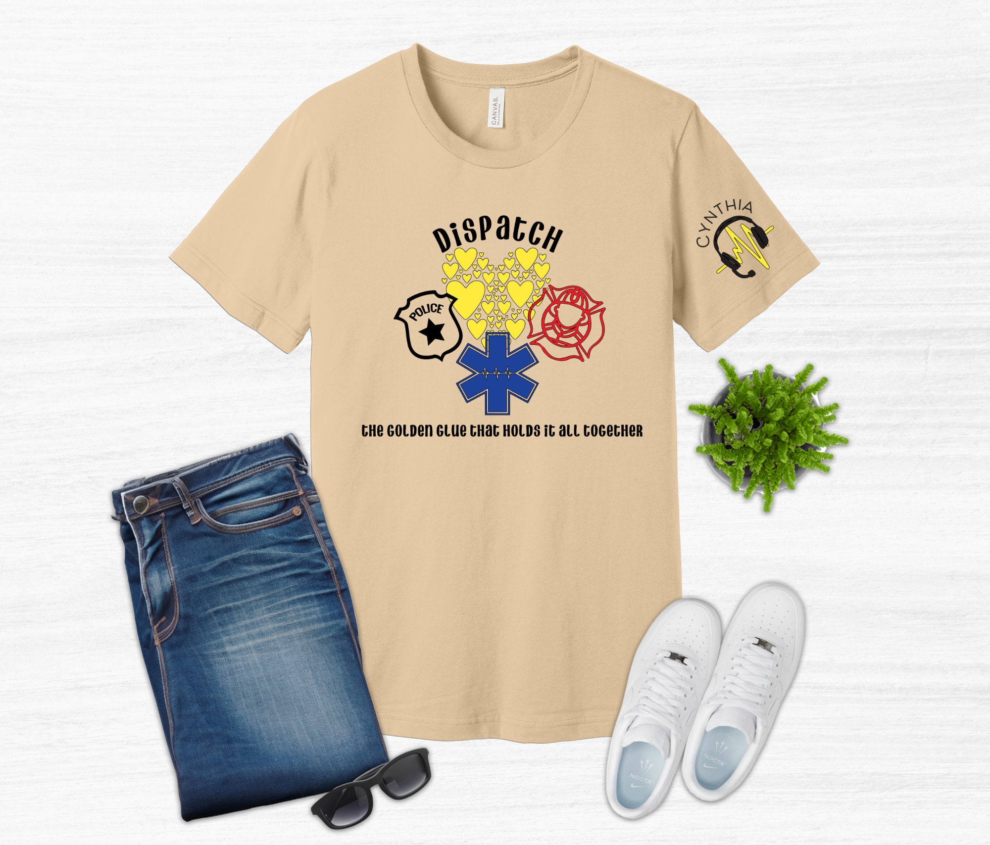 Personalized 911 Dispatcher Tshirt, Personalized 911 Dispatch Apparel