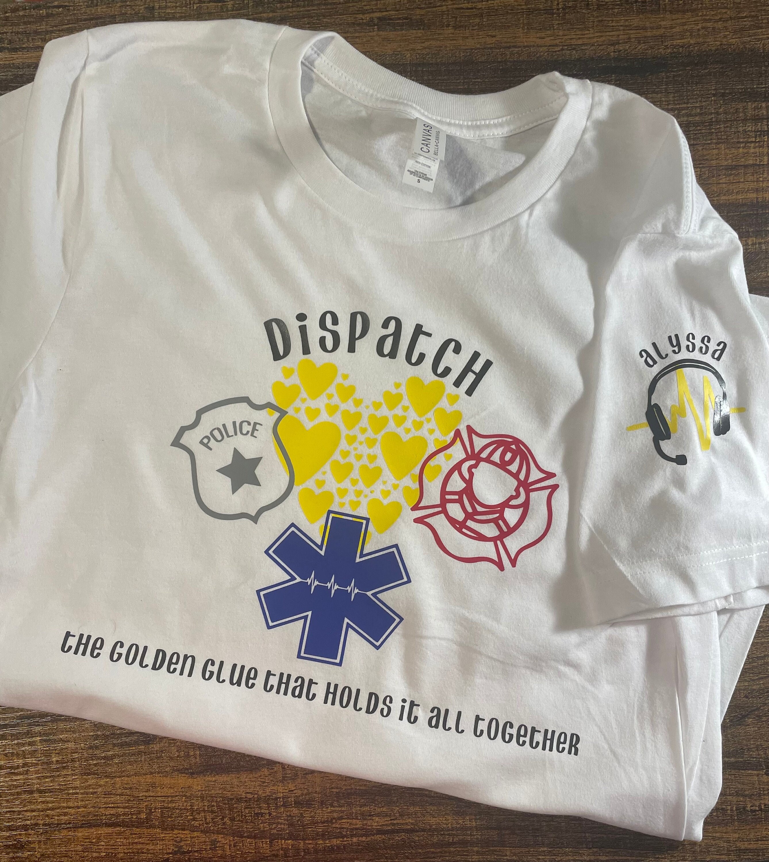 Personalized 911 Dispatcher Tshirt, Personalized 911 Dispatch Apparel