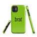 Brat iPhone Case Minimalist Y2K Phone Case Charlie XCX Neon Green White ...
