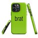 Brat iPhone Case Minimalist Y2K Phone Case Charlie XCX Neon Green White ...