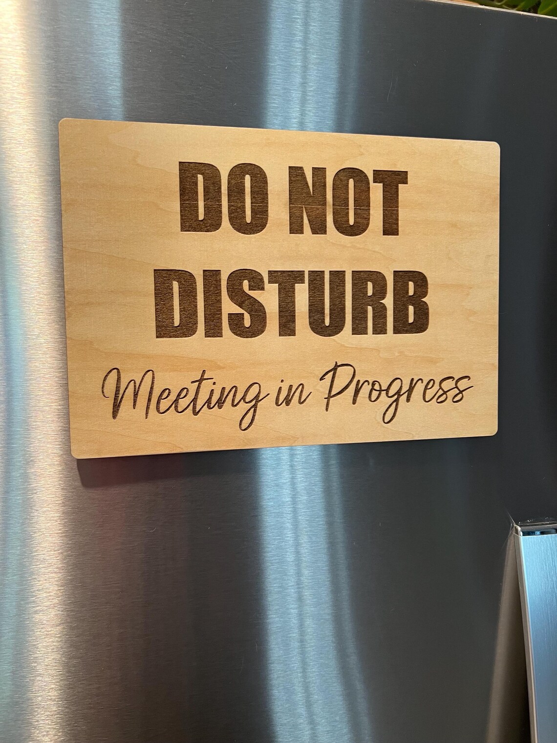 Laser Engraved Do Not Disturb Sign | Meeting in Progress Door Hanger - Etsy