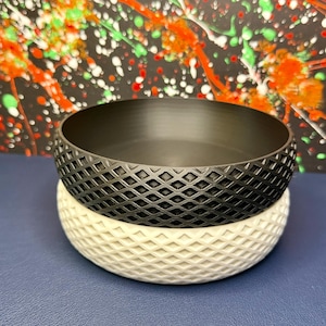 Catchall Tray | Stackable Tray | Trinket Tray | Jewelry Dish | Organizer | 3D Printed | Eco-Friendly | Decor | Cross Hatch Pattern