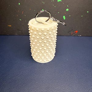 3D Printed: Spiky Storage Keychain, Anti Stress Toy, Pill Holder, Multi-Purpose, for ASMR - ADHD Pain Stimming