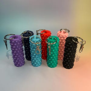 Spiky 3D Printed Keychain | Sensory Fidget Toy, Multi-Purpose Holder | PLA