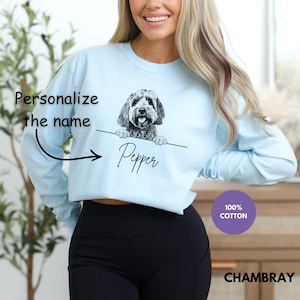 Cockapoo-Mama Langarmshirt: Comfort Colors Long Tee - mit individuellem Namen