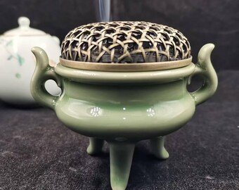 韓国製青磁香炉、蓮の形をした陶器製香炉、瞑想装飾 - Etsy 日本