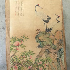 Unique Asian Unframed watercolour Handpainted calligraphy,Handcrafted replica Vtg Frameless Picture core painting Ancient paintings gift 154