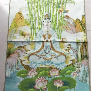 35&quot; Tibetan Buddhist thangka Painting, King Kong Buddha Statue Meditating Buddhist, Blessing Buddha, Nepal Buddhist mandala art poster PY101