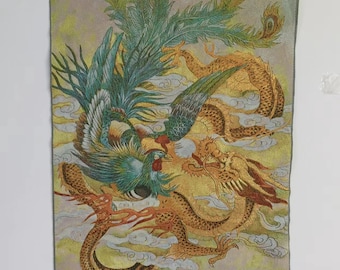 35インチのチベット仏教タンカ画、瞑想する仏陀像、祝福する仏陀