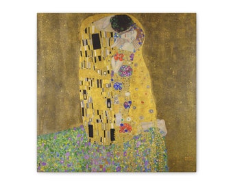 グスタフ・クリムト：接吻（1907-1908年）キャンバスギャラリーラップ