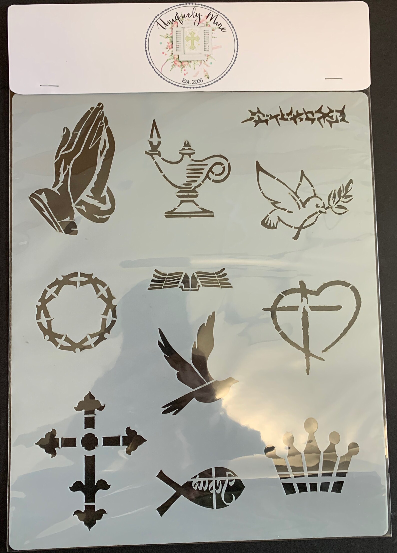 Christian Symbols Stencil Small | Etsy