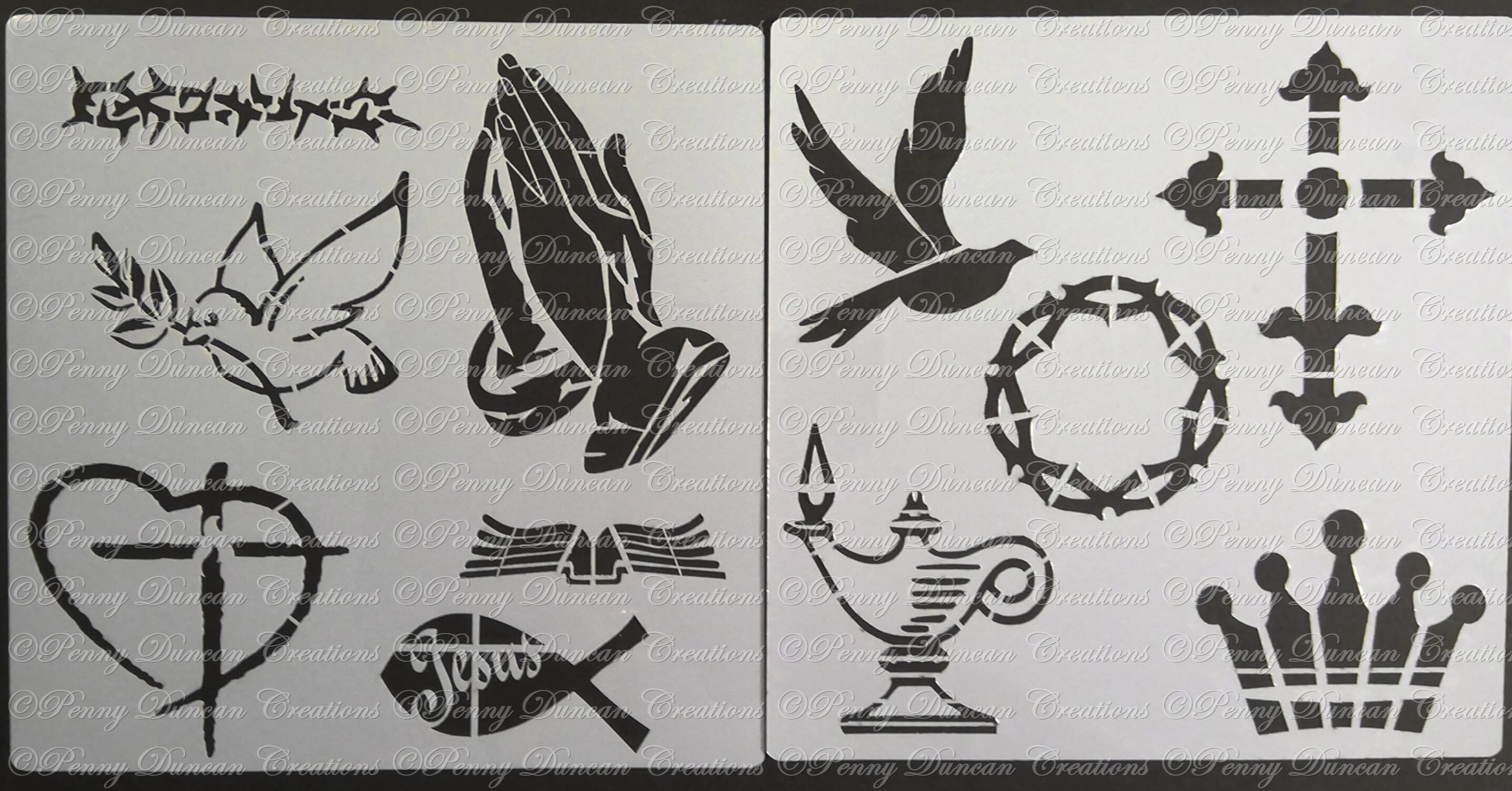 Christian Symbols Stencils - Etsy
