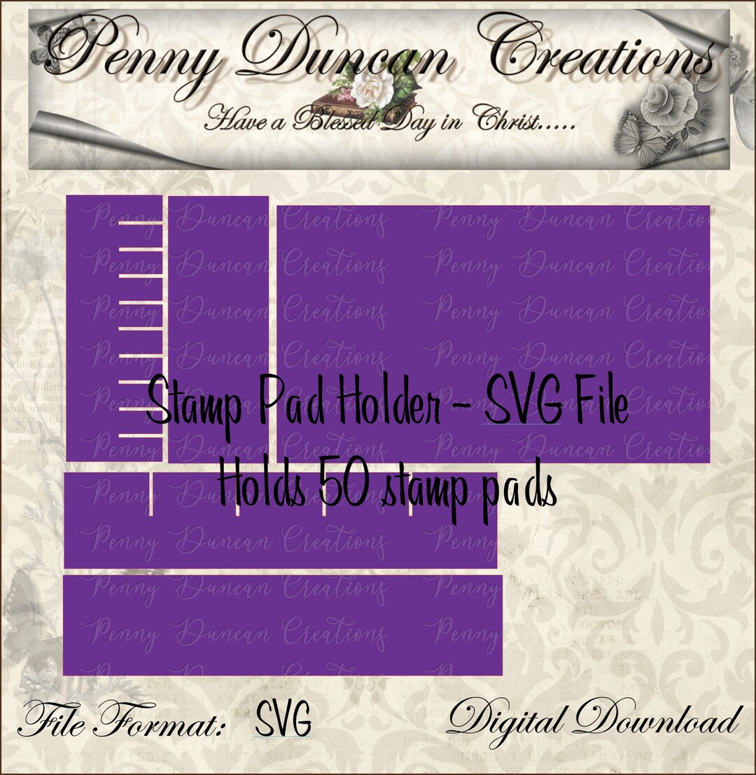 PDC Stamp Pad Storage SVG Cutting File Etsy