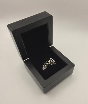 Handmade Silver-Tone Wire Ring, Sculptural Swirl Band, US Size 7