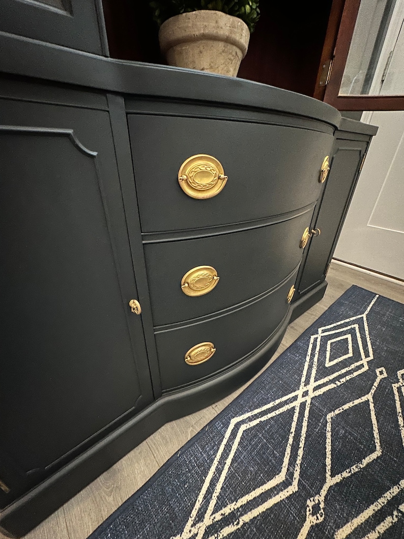 SOLD! Refinished Antique Navy Drexel Cabinet **do Not Purchase This One ...