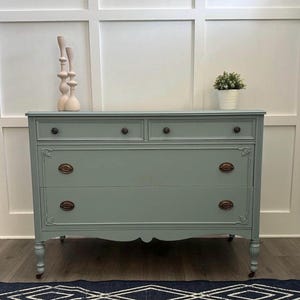 SOLD!!  Not available. Refinished antique dresser