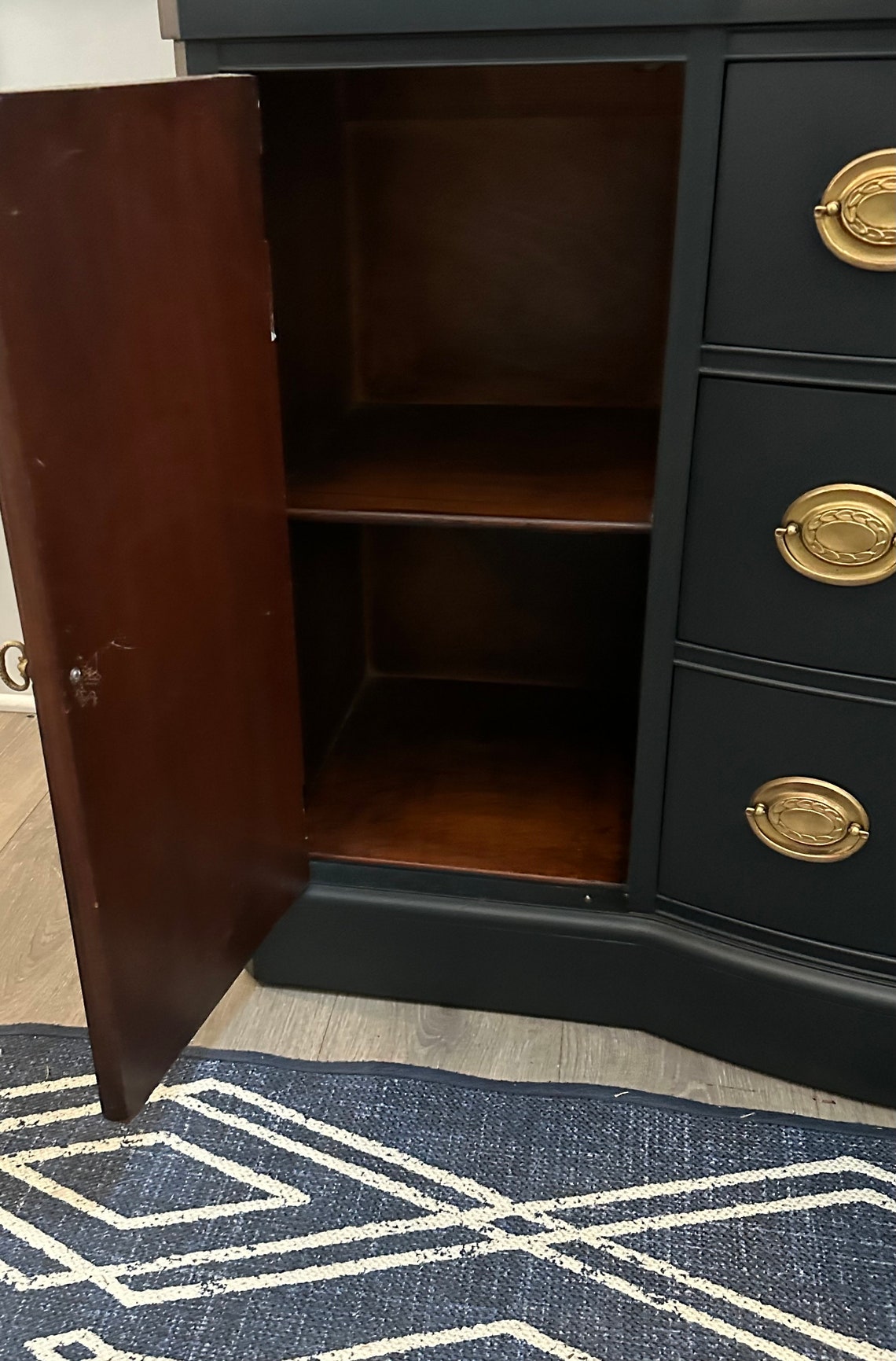 SOLD! Refinished Antique Navy Drexel Cabinet **do Not Purchase This One ...
