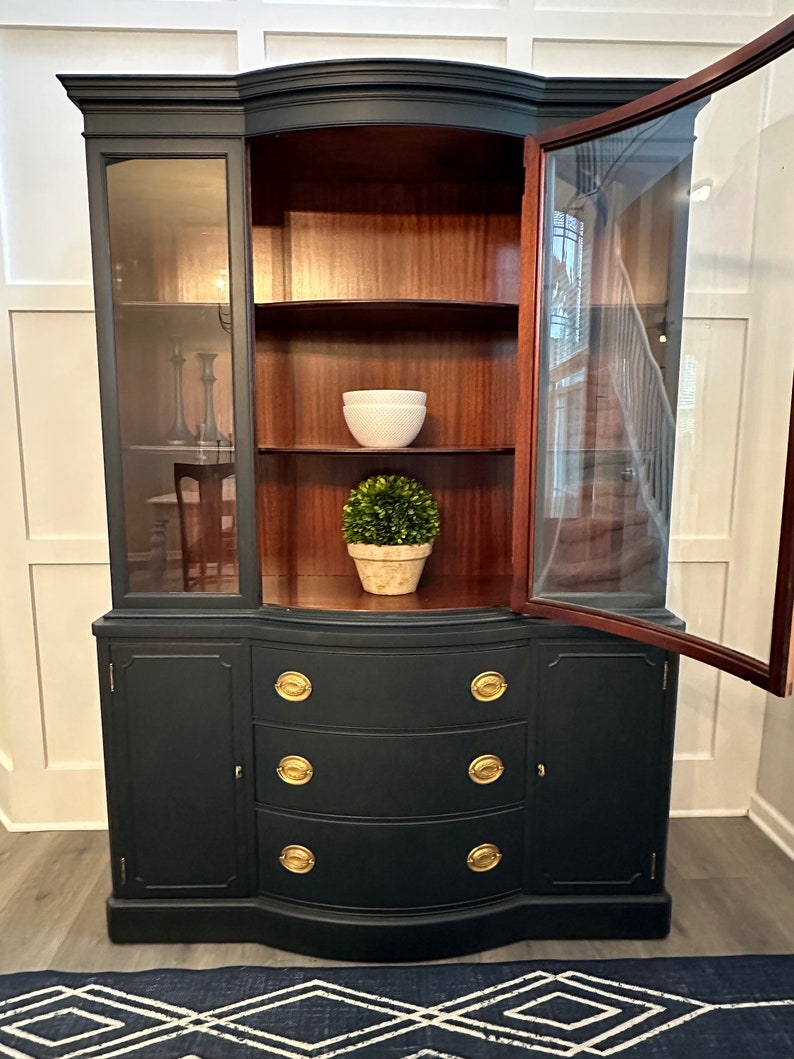 SOLD! Refinished Antique Navy Drexel Cabinet **do Not Purchase This One ...