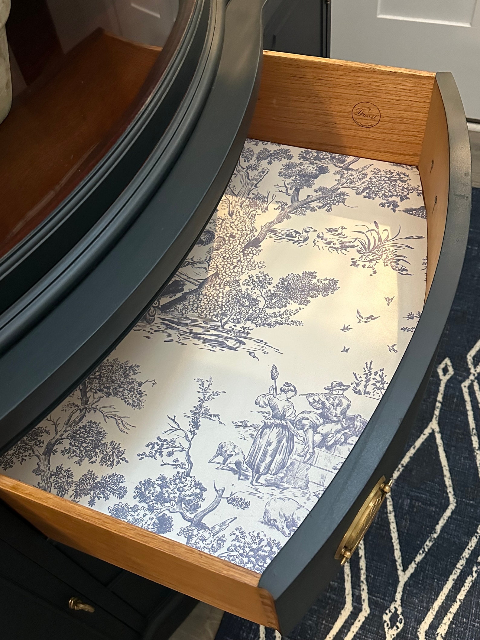 SOLD! Refinished Antique Navy Drexel Cabinet **do Not Purchase This One ...