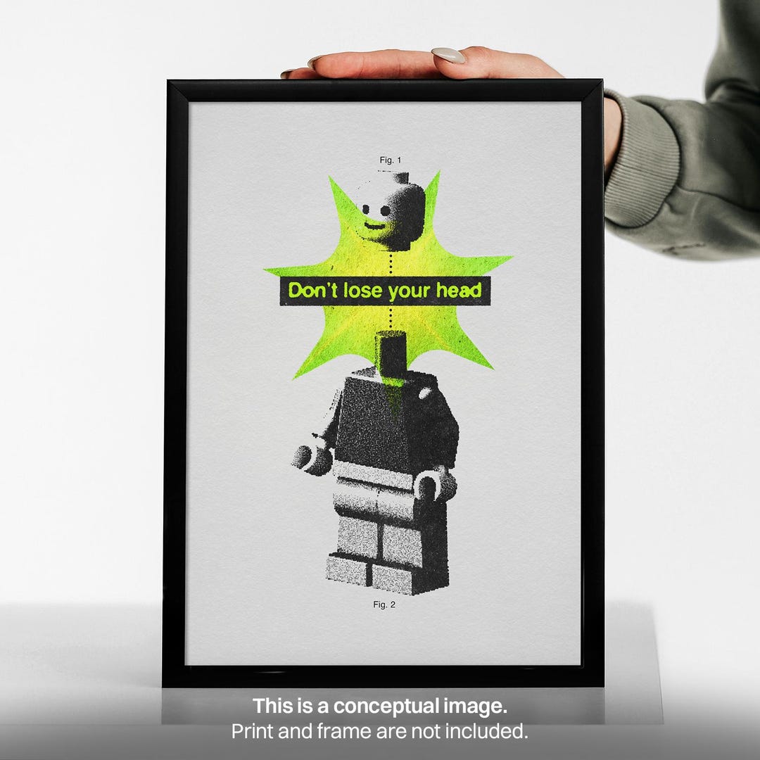 Don't Lose Your Head, Art Print [digital Download] - Etsy