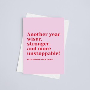 Erhebende Geburtstagskarte Geschenkidee für Sie - Motivierende Karte mit Positivität für die beste Freundin - Inspirierende Notiz für einen besonderen Menschen