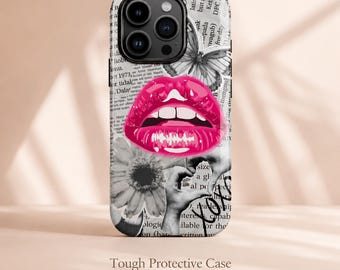 Funda para teléfono con collage Y2K, diseño estético retro, funda linda y femenina para iPhone, Samsung y Google Pixel.