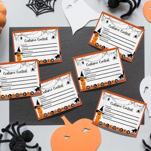 Bearbeitbare HALLOWEEN KOSTÜM Contest Voting Cards, Halloween-Spiele, Kostüm Contest, Halloween Ideen, Halloween Award, Contest Ballot
