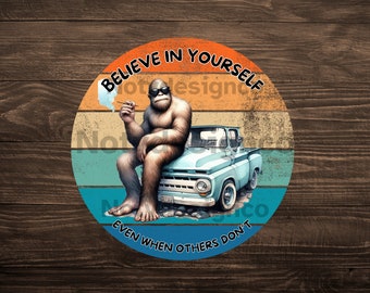 Motivate Positive Bigfoot Striped Sunset Graphics Sasquatch Sunglasses and  Smoking PNG Files Sublimation Designs Download