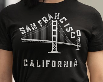 サンフランシスコ T シャツ、ゴールデン ゲート ブリッジ シャツ、カリフォルニア T シャツ、サンフランシスコ愛好家へのギフト