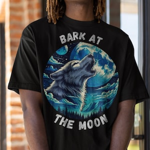 Bark at the Moon T-shirt, Tribute to Ozzy Tee, Wolf Shirt for Music Lover, Shirt for Creature of the Night