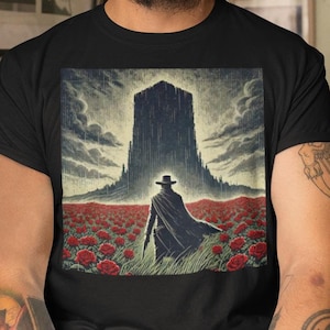 Dark Tower T-shirt, Gunslinger Tee, Tribute to King&#39;s Dark Tower Books, Gift for Book Lover