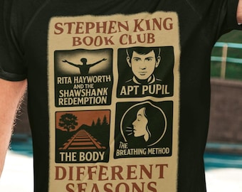 Different Seasons T-shirt for Stephen King Book Club, Classic Horror Shirt, Gift for fan of Stephen King, Book Club Shirt