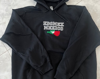 Mexico Hoodie, Embroidered Hoodie, Mexican Hoodie, Custom Mexico Hoodie