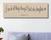 I Can Do All Things Through Christ Who Strengthens Me - Philippians 4, Wall Decor, Boxed Canvas, Popular SW Paint Colors, Gift For Her
