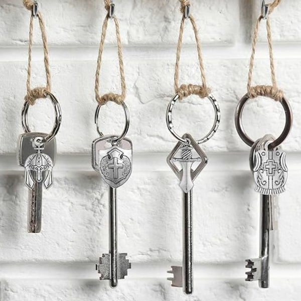 Bible Armor of God Charms Set – 6-Piece Zinc Alloy Christian Pendants for Jewelry Making, Faith Keychains, Religious Crafts & Gifts, Faith