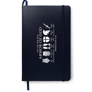 journal, personal, prayer, notebook, bible verse printed, black, armor of god book, gift for her, gift for him, gift for pastor, christian gifts, religious gifts, church gifts, hardcover journal, religious journal, bible study, christian notebook