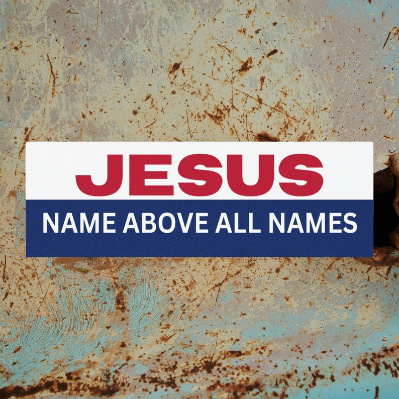 Christian magnet, Inspirational magnet, Jesus name magnet, Custom printed magnet, Religious magnet, Christian gift, Faith magnet, 
Christian home decor, Bible verse magnet, Magnetic Jesus, faith magnet, All-weather magnet, Jesus magnet