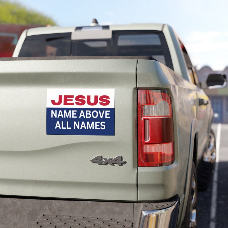 Christian magnet, Inspirational magnet, Jesus name magnet, Custom printed magnet, Religious magnet, Christian gift, Faith magnet, 
Christian home decor, Bible verse magnet, Magnetic Jesus, faith magnet, All-weather magnet, Jesus magnet